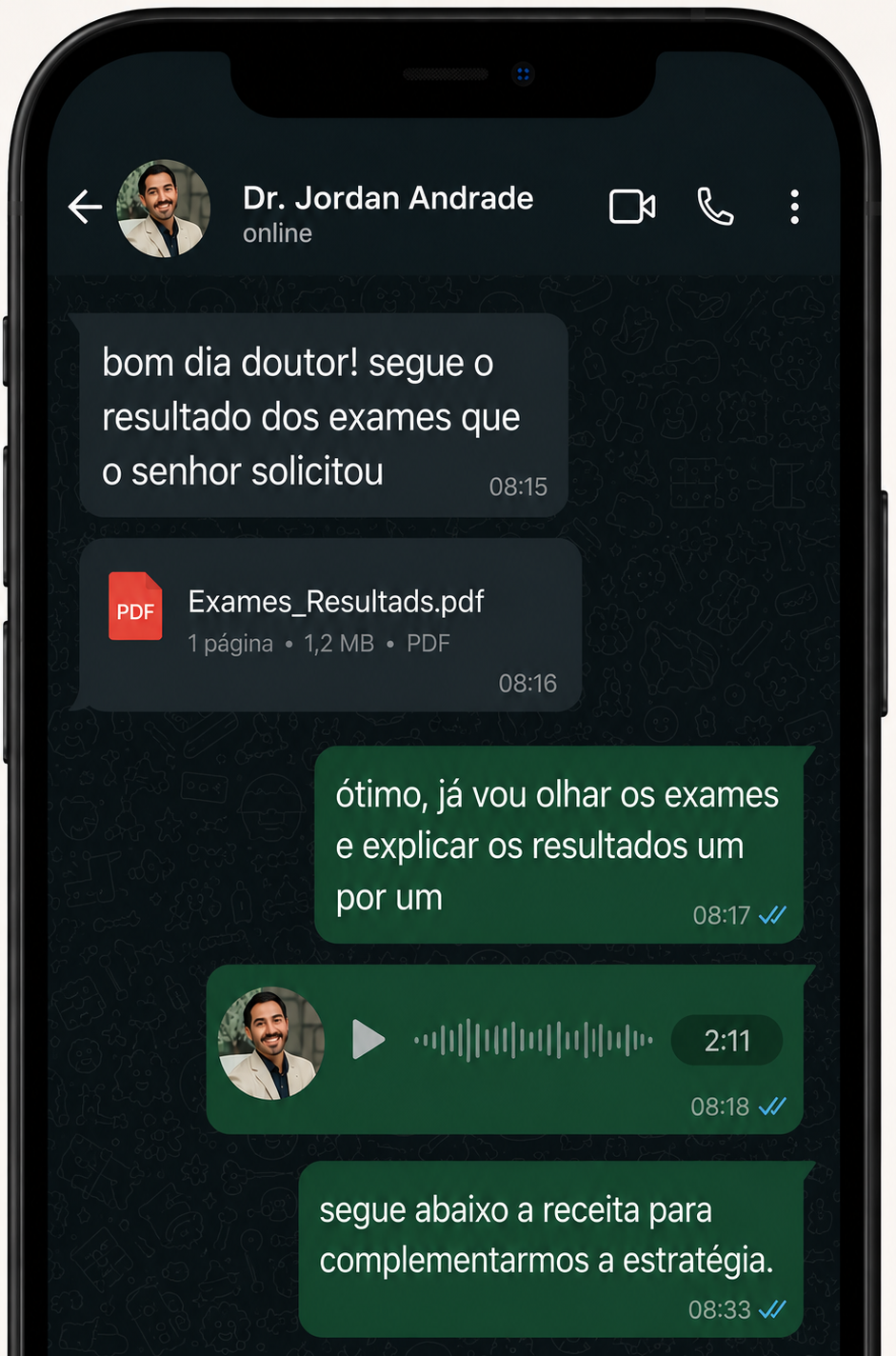 Acompanhamento pelo celular